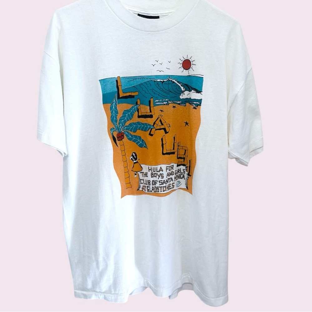 Vintage 90s luau graphic tee